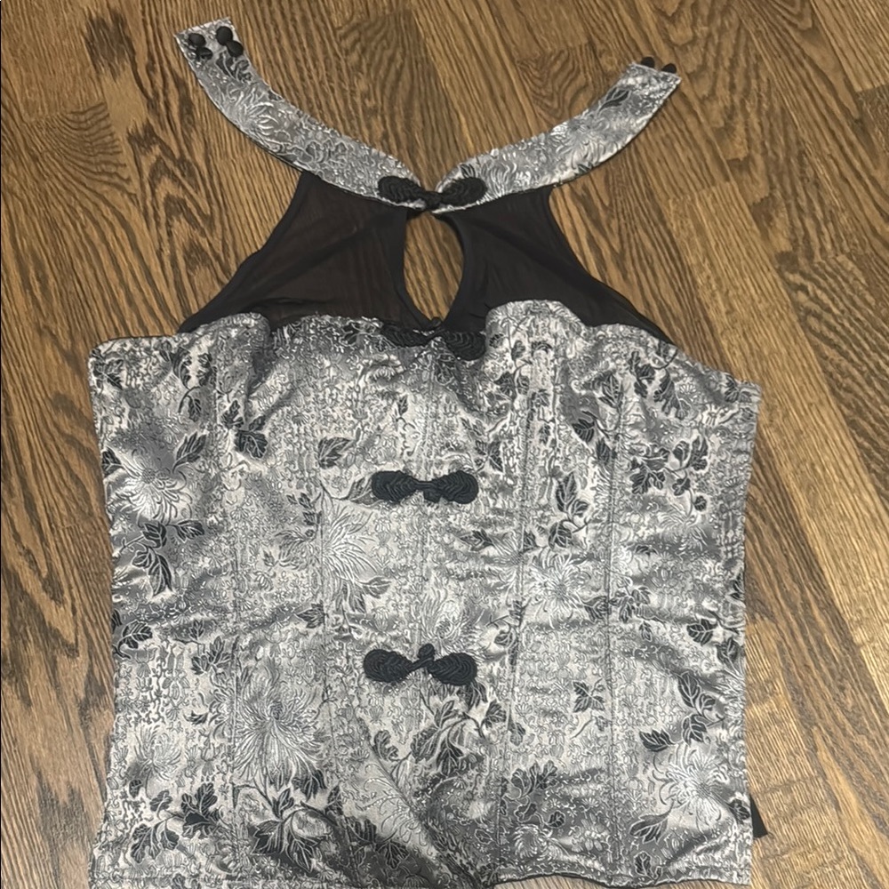 Elegant Black and Gray Women's Top